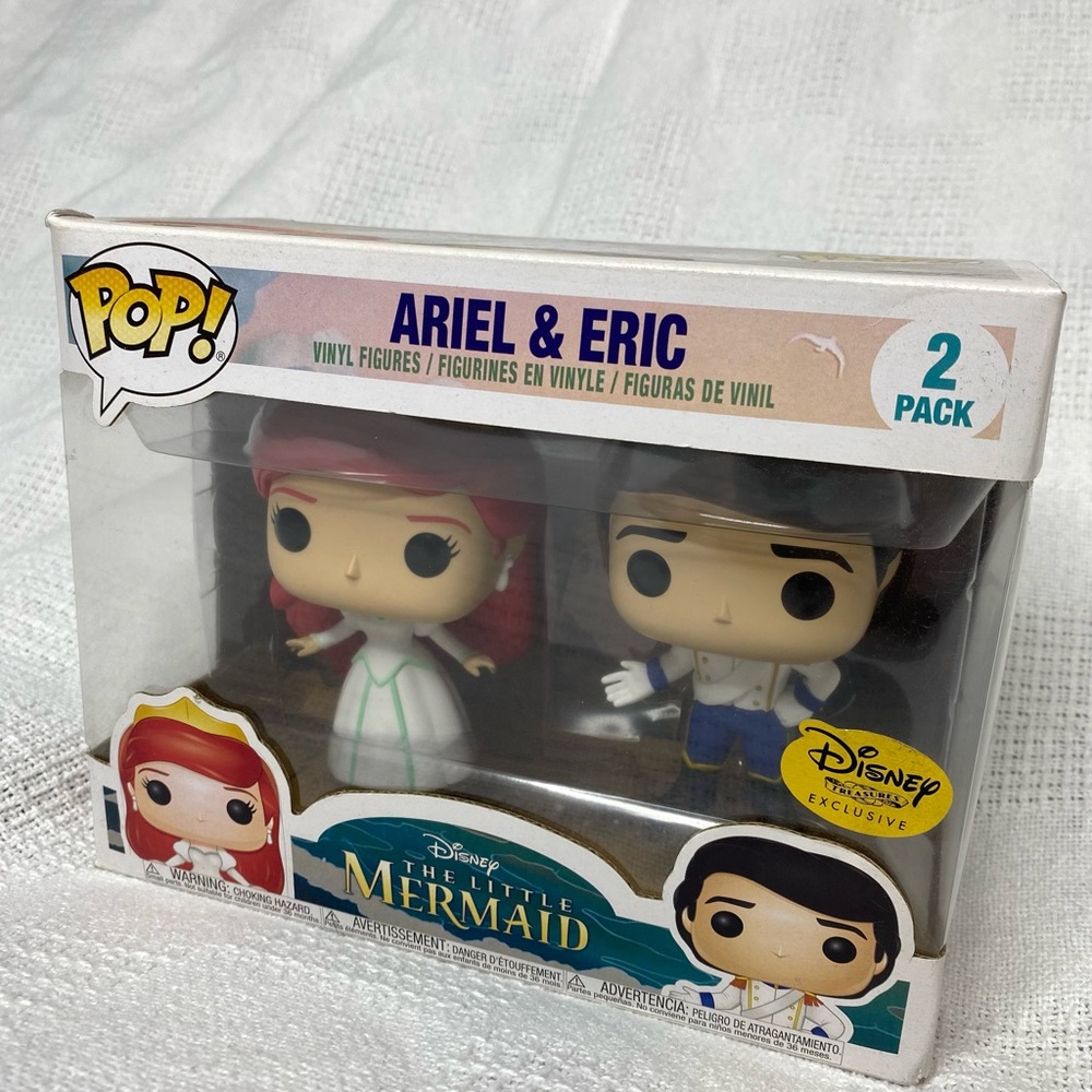 The Little Mermaid Ariel and Eric Wedding Funko Pop set